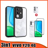 3In1 Vivo Y29 4G Tempered Glass Film + Lens Film For Vivo Y04 Y03 Y03T Y18 Y18T Y29 4G 5G Transparen