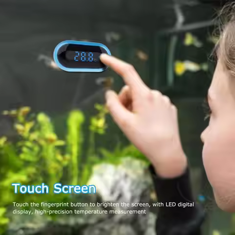 Led accurate temperature recorder fish tank thermometer electric display accurate temperature measur