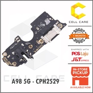 Charging Board USB Port Compatible For OPPO A98 5G CPH2529 Charger Board With Handfree Jack Board
