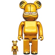 BE@RBRICK Garfield Gold Chrome 4 +1