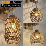 Wynn Design [Wall Light] Rattan Wall Lamp Muji Concept Bamboo Wall Light Lampu Rotan Deco Light Lamp