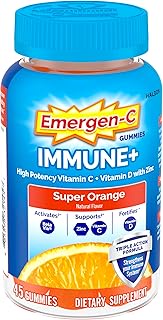 Emergen-C Immune+ Immune Gummies, Vitamin D plus 750 mg Vitamin C, Immune Support Dietary Supplement