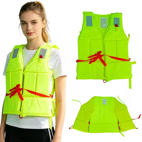 Oxford Fabric Safety Life Vest Seawater Erosion Resistance Water Sports Survival Vest Fishing Life J