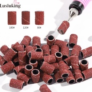 LUSLUKING  80# 120# 180# Nail Art Sanding Bands For Nail Bits Manicure Pedicure Tool Grinding Ring E