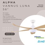 [SG Warranty] Alpha Vannus Luna 56" DC Motor Ceiling Fan with Bright 25W LED and Remote Control