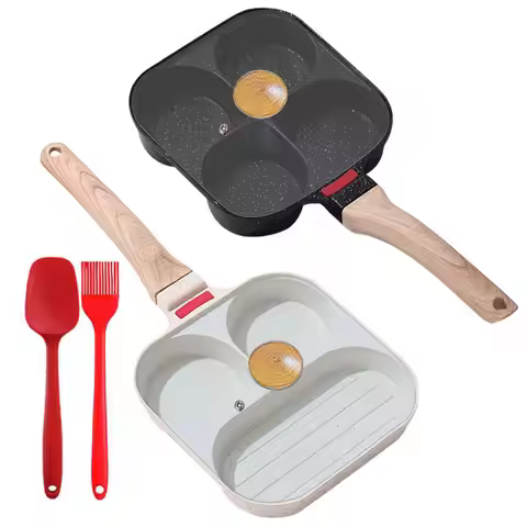3/4 Cups Egg Frying Pan with Lid Nonstick Omelet Pancake Pan Fried Egg Pans Breakfast Grill Skillet 
