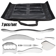 high-quality 7Pcs  Deep Tissue Muscle Scraper Massage Tool Set Gua Sha Stainless Steel Fascial Relea