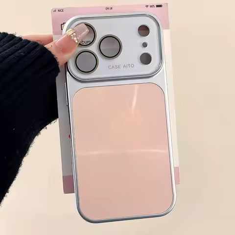 Laser Aurora Crystal Camera Lens Protect Case For iPhone 17 16 15 14 Pro Max 17Pro Large Window Shoc