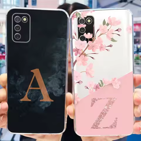 For Samsung Galaxy A02s Case SM-A025F New Letters Cover Clear Silicone Phone Case For Samsung A02s M