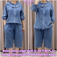 Suit code 178 jeans material jumbo denimSnow 3L ld110 pj62, fine elastic sleeves, pants 7/8 elastic 
