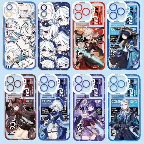 Genshin Impact Furina Neuvillette Case For Samsung Galaxy S25 S24 S23 S22 Ultra Plus S23FE S24FE A55