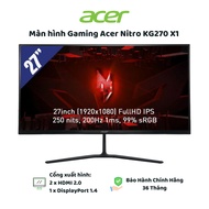 ACER Nitro KG270 X1 Gaming Monitor 27 inch Full HD 180Hz 1ms IPS - Supports FreeSync, HDR10 - Genuin