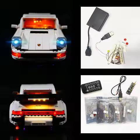 Led Lighting Kit For LEGO 10295 Creator Expert Car with battery box building block bricks (only ligh