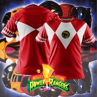 2022 ใหม่ [สินค้าพร้อมส่ง] เสื้อคอสเพลย์ Power Rangers Mighty Morphin สีแดง KANAK-KANAK ผู้ใหญ่