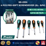 Ready Stock Pro'sKit SD-2301 6 Pcs Pro-Soft Screwdriver