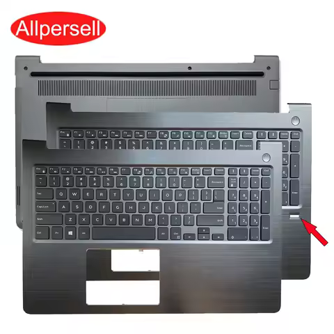 Laptop upper cover keyboard for Dell Vostro 15 5000 5568 V5568 P62F palm rest case bottom shell lowe