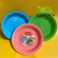 9" Thick Round Plastic Dinner Plate - 9" Round Pamela Milano Plate