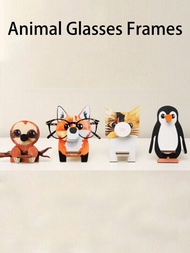 1入組可愛卡通動物造型木製眼鏡和太陽眼鏡展示架,家用桌面裝飾