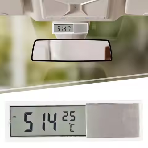 Electronic Clock Home Decor Liquid Crystal Display Desk Table Clocks LCD Car Timer Digital Grey Cloc