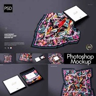 Tudung Cashmere With Box Mockup I PSD I Photoshop I Template Photoshop