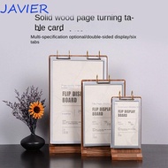 JAVIER Ads Display Stand, Multi page Loose leaf Menu Card Holder, Multipurpose Label Holder Aon-slip