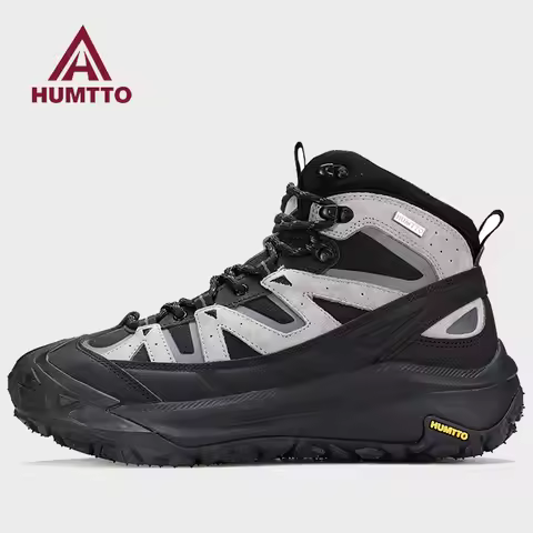 HUMTTO cowhide Outdoor Men Hiking shoes waterproof hunting Boots women snow boots Ankle trekking sho