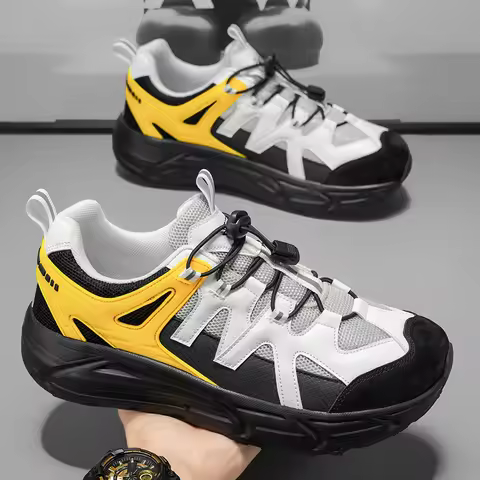 Spring Summer Men Casual Shoes Breathable Mesh Shoes Outdoor Footwear Anti-Slip Male Walking Trainin