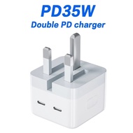 (SG) 20W/35W fast charger/plug for iphone 15/Samsung. Fast charging Dual Type C / Type C / USB A & T