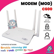 Modem Rumah WiFi Tanpa Had 4G CPE Modem C600 WiFi6 Router Unlimited Internet For Home Support All Te