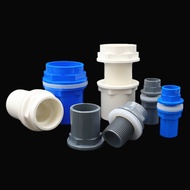 1pc 20-50mm PVC Joints Fish Tank Aquarium Water Supply PVC Pipe Fittings White/Blue/Black PVC Straight Connector