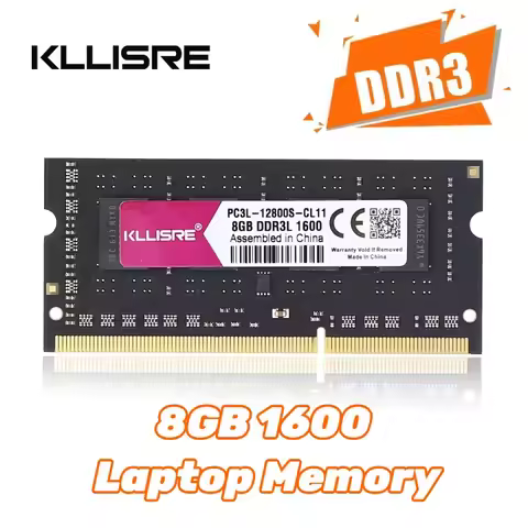 Kllisre Memória DDR3L DDR3 Sodimm Ram 8GB 1600MHz Laptop Memory