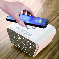 【SG Seller】Digital LED Alarm Clock Wireless Phone Charger 15W Fast Charging Dock Stand Station iPhone Wireless Charger