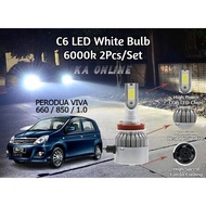 2 Pcs/Set PERODUA VIVA C6 Original Car Headlight COD LED Sepasang Mentor Lampu Besar Car LED Headlam