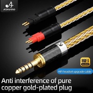 ATAUDIO HiFi Headset Cable Noise-free 7N OCC Core HD650 Earphone Cable for HD650 HD600S HD600 HD25 H