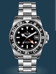 ⚜️全新 行貨 有門市⚜️ OCEANX SHARKMASTER GMT 40mm SMS-GMT-0511 兩地時間黑圈黑面自動機械手錶