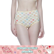 Wacoal Millie &amp; Friends กางเกงในรูปแบบ Short ลายสกรีน Millie แบบตาราง รุ่น MU4N01