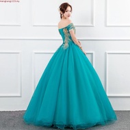 Navy Blue Bridesmaid Ball Gown Red Golden Yellow Emcee MAXI Dress Gaun Malam Pengantin Panjang Pakai