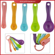 <ever> 5-Piece Measuring Spoons Baking Tools with Graduated Spice Spoons