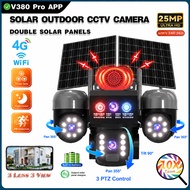 V380 Pro Solar 25MP CCTV Wireless Outdoor 3PTZ 3- Lens Security Camera with Dual Solar Panels CCTV I