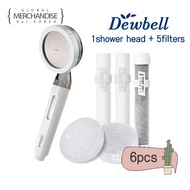 Dewbell Wise Eye Filter Set 1 Shower Head + 2 Sediment Filters + 1 carbon filter + 2 Chlorine Antibacterial Filters Chlorine removal Rust foreign matter removal