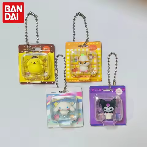 Bandai Gashapon Sanrio Characters Miniature Boxed Bag Charm Keychain Pompompurin Cinnamoroll Kuromi 