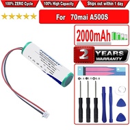HSABAT 2000mAh Battery for 70mai Smart Dash Cam Pro A500S PRO A500 A800 Midrive D02 Car Video Record
