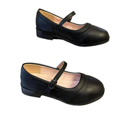 BLACK SHOES KID'S SHOES FORMAL SHOES SCHOOL SHOES FOR KIDS ALLIAH  Black Shoes with 0.5 Inch Heels K