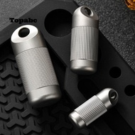 TOPABCS Titanium Alloy Storage Box, Mini Portable Sealed Capsule,  Ultra-light Waterproof Pill Conta