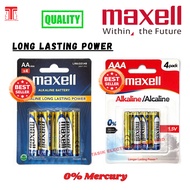 [HIGH POWER] Maxell Alkaline Battery (AA, AAA) 0% Mercury & Cadmium / Bateri AA, Bateri AAA
