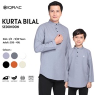 Iqrac Kurta BILAL : Sedondon Anak dan Ayah Cekak Musang Lengan Panjang Kain Premium Comocrepe  Stret