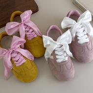 Sweet Ribbon Shoelace Organza Chiffon Yarn Colorful Lace Ballet Style Sneakers Canvas Shoes Women's 