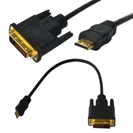 Mini mini HDMI to DVI 24+1 Male Adapter Cable mini HDMI to DVI HD Cable 0.3m