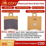 1 Pair Motorcycle Accessories Ceramic Fiber Rear Brake PadsFor APRILIA Area 51 98-02 Rally 50 All mo