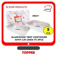 4363-P STAR BRAND DISPOSABLE ALUMINIUM TRAY WITH LID (1PKT X 5PCS)